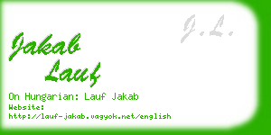 jakab lauf business card